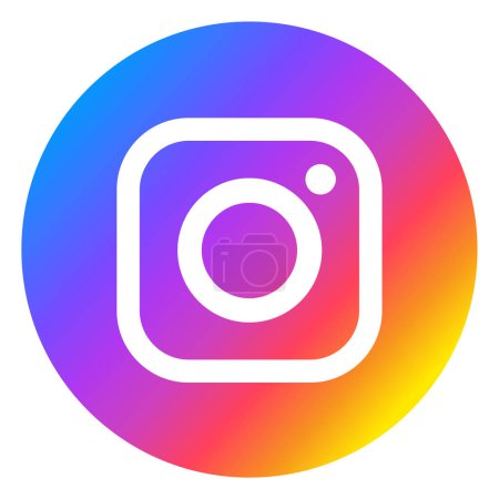 Foto de Round Instagram Logo Isolated on White Background - Imagen libre de derechos