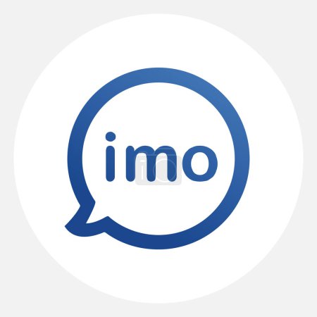Illustration for Round Imo Logo Isolated on White Background - Royalty Free Image