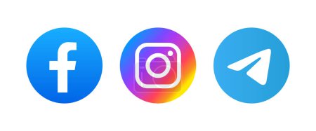 Foto de Facebook, Instagram y Telegram Logo Illustration - Imagen libre de derechos