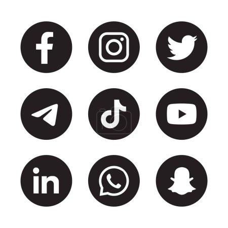 Set von Social-Media-Ikonen