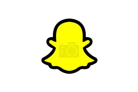 Icône Snapchat, application de médias sociaux populaire.
