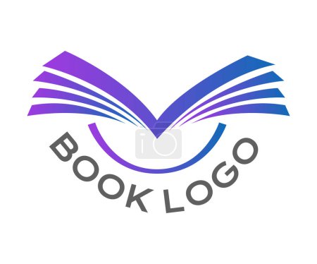 Illustration for Book logo icon design template elements. Education logotype. Knowledge, learning, research concept. Usable for Branding and Business Logos. - Royalty Free Image