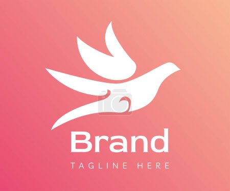 Ilustración de Elementos de plantilla de diseño de icono de logotipo Bird. Utilizable para el Branding y Logos de Negocios. - Imagen libre de derechos