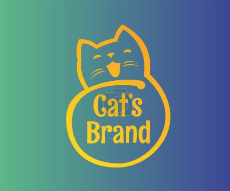 Cat logo icône design éléments de modèle. Utilisable pour les logos de marque et d'affaires.