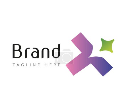 Letra X icono del logotipo elementos de plantilla de diseño. Utilizable para Logos de Branding, Negocios y Tecnología.