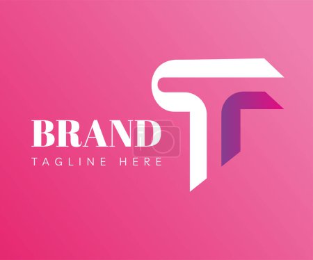 Ilustración de Letra T icono del logotipo elementos de plantilla de diseño. Utilizable para el Branding y Logos de Negocios. - Imagen libre de derechos