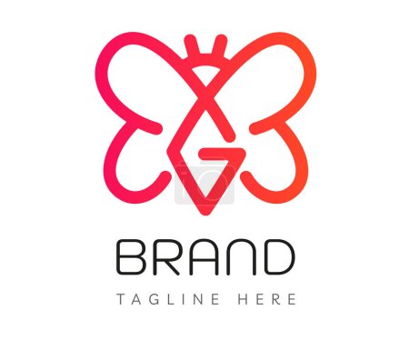Schmetterling-Logo-Symboldesign-Vorlagen-Elemente. Verwendbar für Branding und Business-Logos.