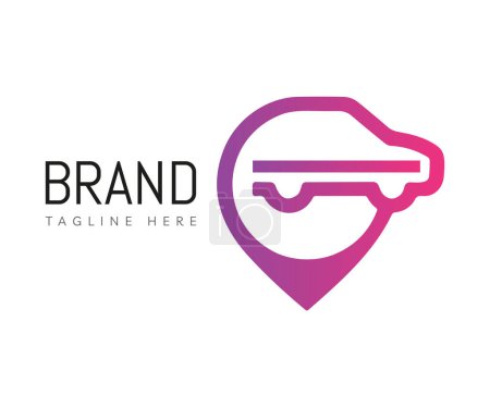 Logo del coche elementos de plantilla de diseño icono. Utilizable para el Branding y Logos de Negocios.