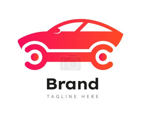 Auto-Logo-Symbol-Design-Vorlagen-Elemente. Verwendbar für Branding und Business-Logos.