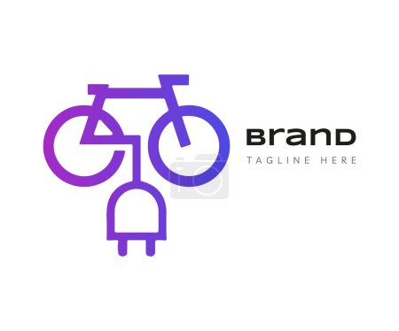 Design-Elemente für das Fahrrad-Logo-Symbol. Verwendbar für Branding und Business-Logos.