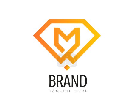 Logo del diamante elementos de plantilla de diseño icono. Utilizable para el Branding y Logos de Negocios.