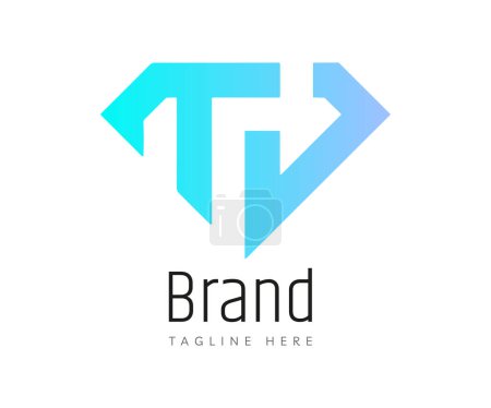 Téléchargez les illustrations : Diamant logo icône design éléments de modèle. Utilisable pour les logos de marque et d'affaires. - en licence libre de droit