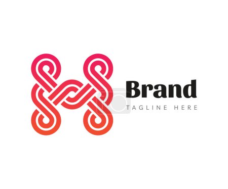 Buchstabe H Logo-Symbol-Design-Vorlagen-Elemente. Verwendbar für Branding und Business-Logos.