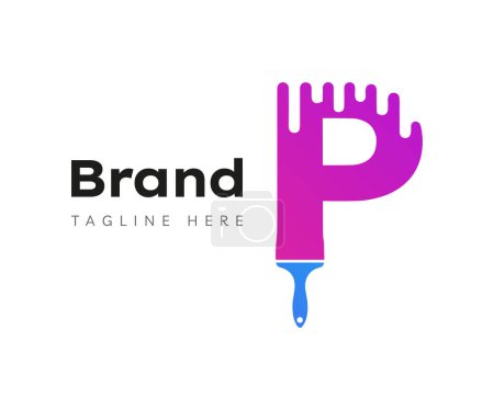 Letra P icono del logotipo elementos de plantilla de diseño. Utilizable para el Branding y Logos de Negocios.
