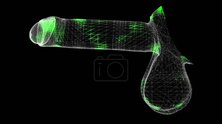 Photo for 3D penis. Treatment of the male reproductive system. Diseases of the male genital organ. Man genital pathology. Treatment of prostatitis. Medical care for the reproductive system. 3D animation - Royalty Free Image