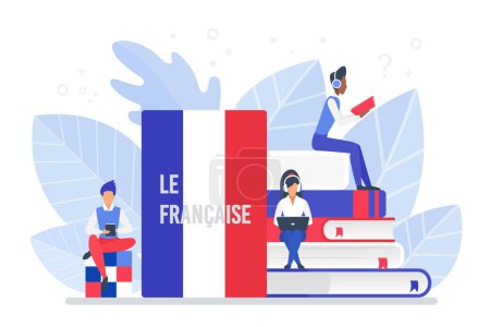 Photo for Online French language courses, remote school or university concept - Royalty Free Image