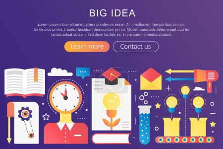 Photo for Big Idea, creative thinking and finding solutions concept template. - Royalty Free Image