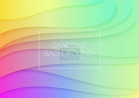 Photo for Abstract volumetric 3d gradient color paper cuted art illustration. Vector design layout for posters, business presentations, flyers - Royalty Free Image