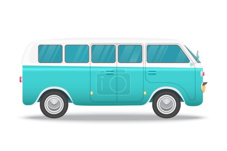Photo for Retro bus vector illustration concept for vintage card - Royalty Free Image