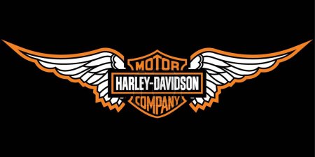 harley davidson with wings, editable eps file
