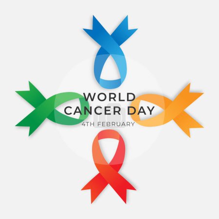 Foto de Diseño de la plantilla del día mundial del cáncer - Imagen libre de derechos