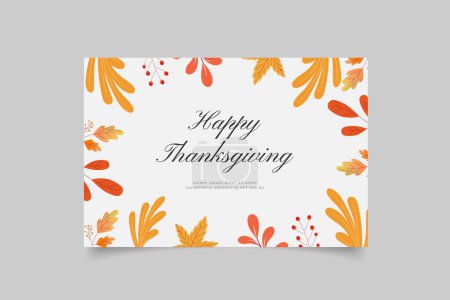 Ilustración de Thanksgiving card template design - Imagen libre de derechos