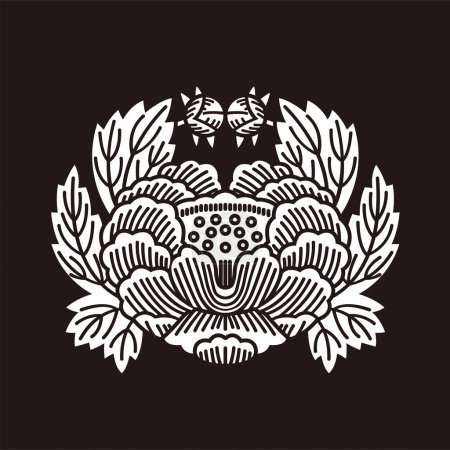 Illustration for Japanese traditional family crest vector data - Royalty Free Image