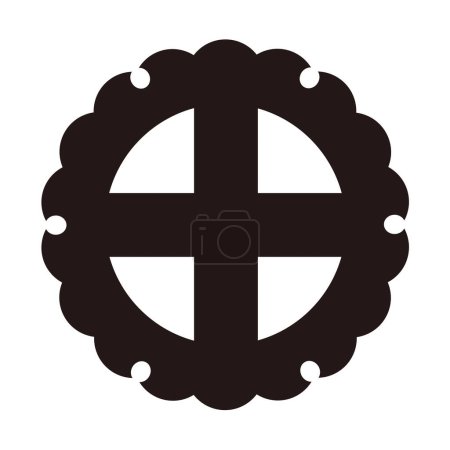 Illustration for Japanese traditional family crest vector data - Royalty Free Image