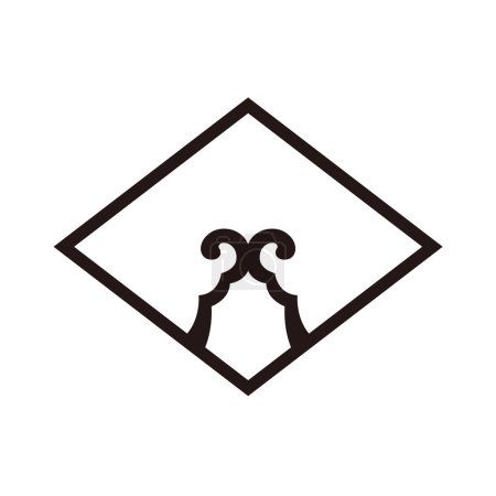 Japanese traditional family crest vector dataFamily crest Kotobashira