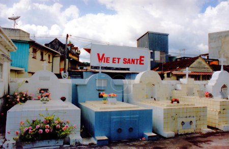 Téléchargez les photos : The life and health of a traditional cemetery in Martinique in the French West Indies - en image libre de droit