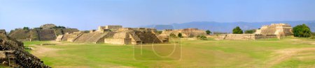 Photo for Monte Alban, located near Oaxaca City, Mexico is an important archaeological site that reached its peak during the Zapotec period but is believed to have been founded by the Olmec people - Royalty Free Image