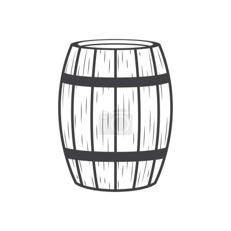 Ilustración de Icono del barril. Ilustración de concepto vectorial para diseño. icono del barril de alcohol - Imagen libre de derechos