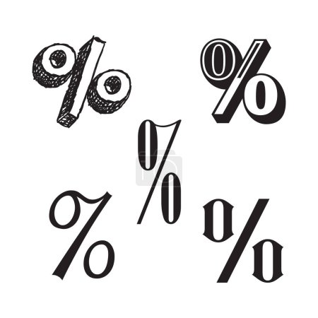 Illustration for Percent sign vector design. percent icon flat style creative concept. - Royalty Free Image