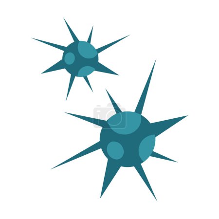 Ilustración de vectores de virus germinales. Wuhan virus icono de la infección.