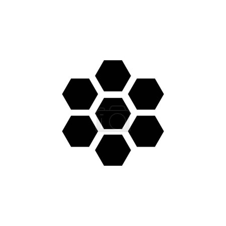 Illustration for Honeycomb Icon Flat Vector Illustration. Symbol - Royalty Free Image