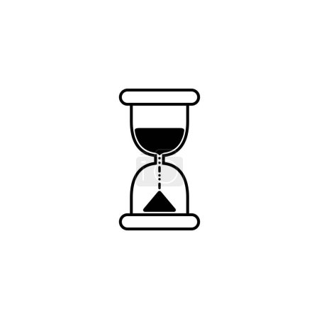 Foto de Icono de diseño plano reloj de arena vector illustartion - Imagen libre de derechos