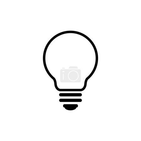 Téléchargez les illustrations : Illustration vectorielle icône lampe simple - en licence libre de droit