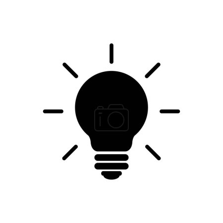 Téléchargez les illustrations : Illustration vectorielle icône lampe simple - en licence libre de droit