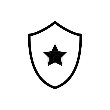 Foto de Escudo con estrella icono vector ilustración diseño - Imagen libre de derechos