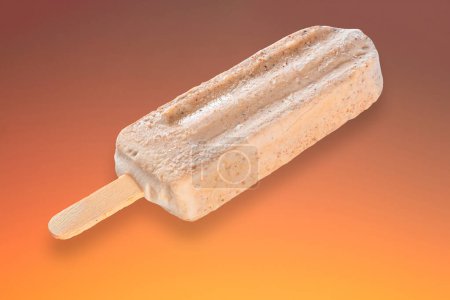 Photo for Peanut popsicle isolated with gradient background. - Royalty Free Image