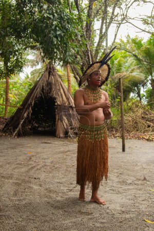Foto de Artesanías típicas de los indios Tupinamba del sur de Bahía Brasil. - Imagen libre de derechos