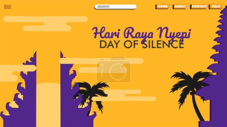 Ilustración de Day of silence landing page banner design - Imagen libre de derechos