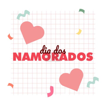 Illustration for DIA DOS NAMO RADOS (VALENTINES DAY) DESIGN POSTER - Royalty Free Image
