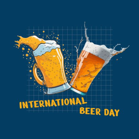 international beer day design vector