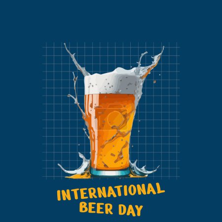Illustration for International beer day design vector - Royalty Free Image