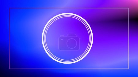 Illustration for Multiple elements circle rectangle frame copy space for presentation and showcase gradient background - Royalty Free Image