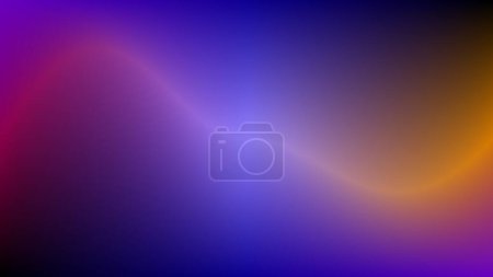 Illustration for Double skewed color light dark blue and purple with orange and pink rays gradient presentation template background - Royalty Free Image
