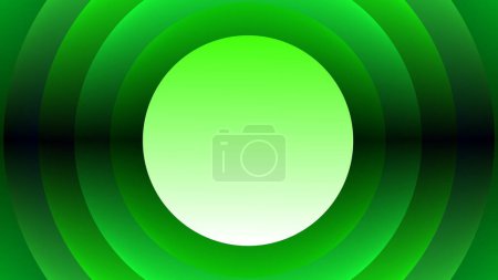 Verde reverberando círculos repetitivos con verde círculo blanco copiar espacio marco