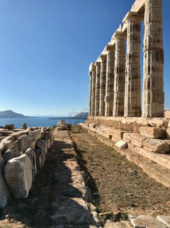 Photo for The Ruins of the Temple of Poseidon - Royalty Free Image