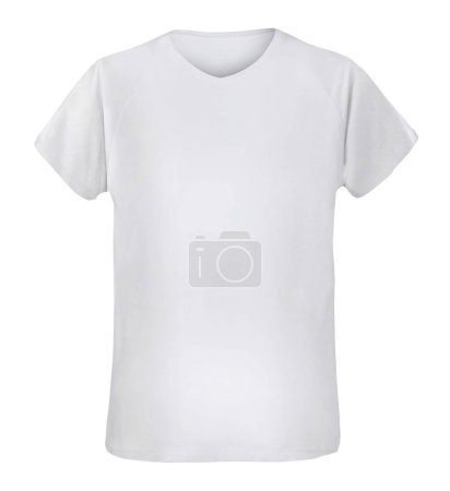 Téléchargez les photos : T-shirt blanc mockup isolé, chemise vide - en image libre de droit